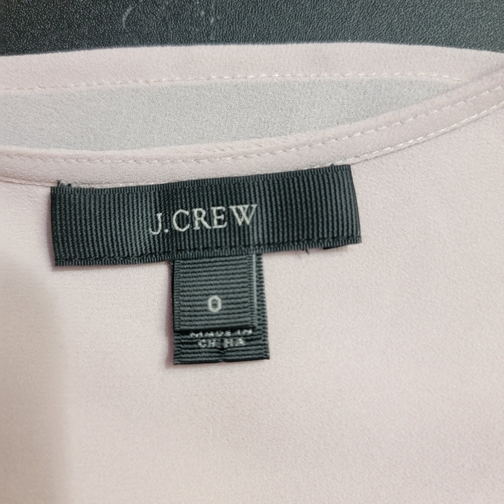 J.Crew grosgrain ribbon blouse blush size 0 - Picture 6 of 6